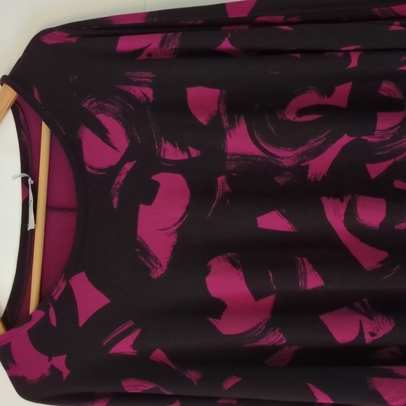 Natori Oversized Soft Stretchy Dolman Sleeves Top Abstract Athleasure Sz Large - Picture 2 of 8